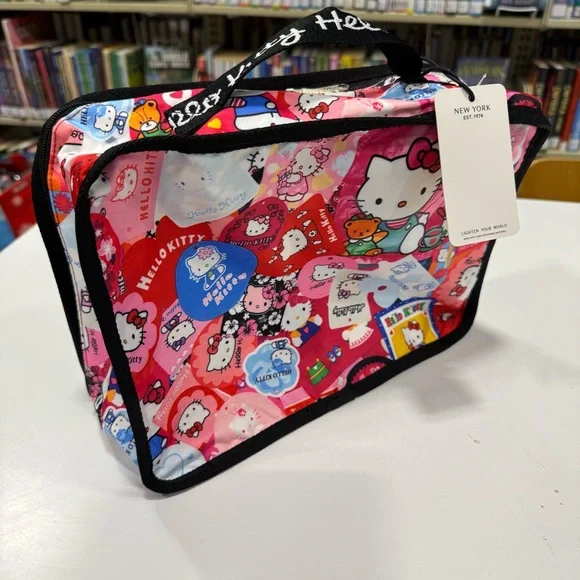LeSportsac Red and Pink Hello Kitty Packing Cube Mesh Pocket Travel Organizer - Picture 5 of 11